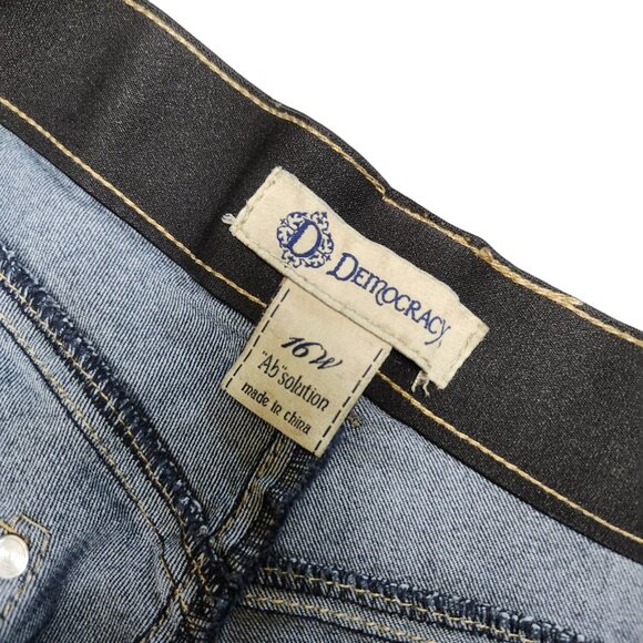Democracy "Ab"solution Women 16W Indigo Itty Bitty Bootcut Jean Dark Wash Denim - Picture 10 of 16